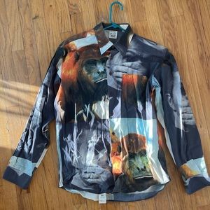 Vintage Moschino Cheap and Chic Moschino portrait withMonkey Shirt Cotton Size M